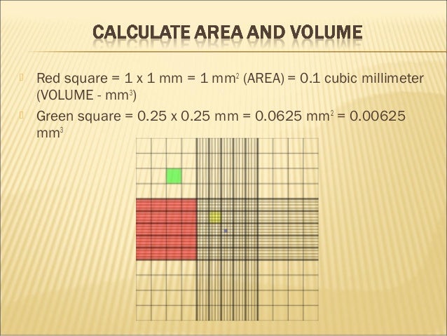 haemocytometer calculation